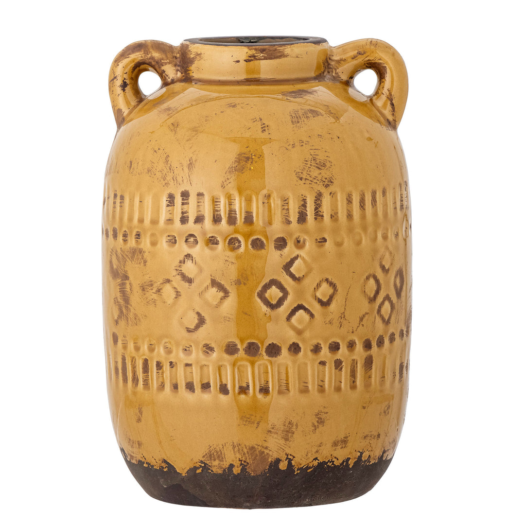 BLOOMINGVILLE Rijad Deko Vase Gul Terrakotta