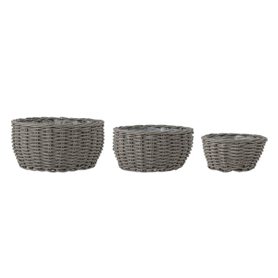 Bloomingville - Fioria Urtepotteskjuler, Grå, Polyrattan - sæt 3 stk. ❤ Stort online udvalg i Bloomingville ❤ Billig fragt og hurtig levering 2 - 5 hverdage - Varenummer: BGH-47585231339850 / Ean: '5711173295623 på lager - Udsalg på Alle produkter (Lagerbeholdning er større end 1) Spar op til 53% - Over 454 design mærker på udsalg