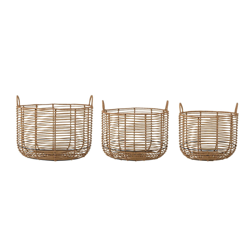 Bloomingville - Mekkel Kurv, Natur, Polyrattan - sæt 3 stk. ❤ Stort online udvalg i Bloomingville ❤ Billig fragt og hurtig levering 2 - 5 hverdage - Varenummer: BGH-47585232585034 / Ean: &