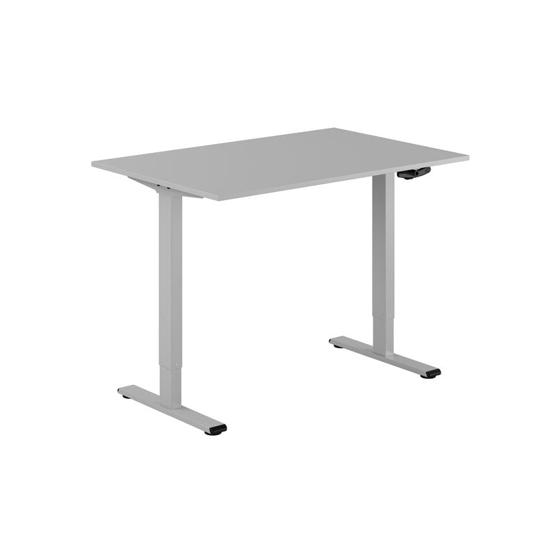 Produktbillede af ECO Hæve/Sænkebord manuelt 120x80cm Grå-grå på tilbud