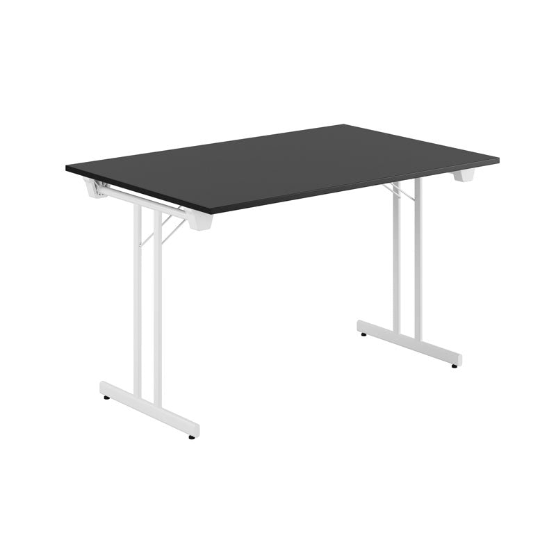 Produktbillede af Dinner Style 120x80cm Sammenklappeligt bord Sort-hvid på tilbud