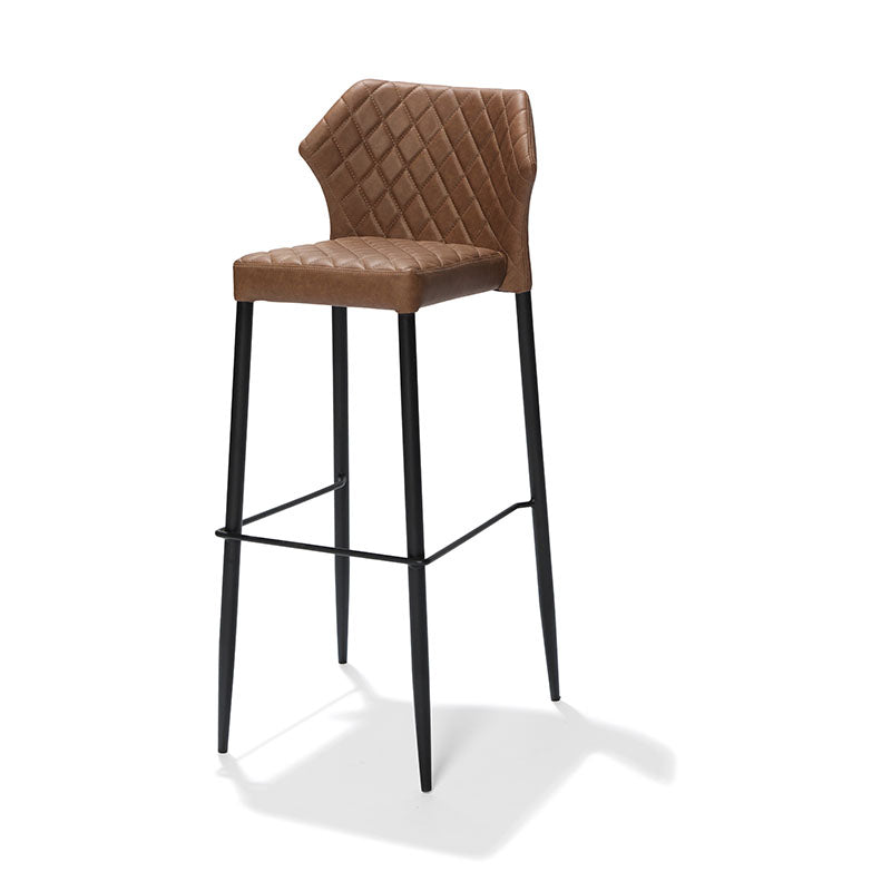 Produktbillede af Louis Stabel barstol med sædehøjde 80cm Cognac på tilbud