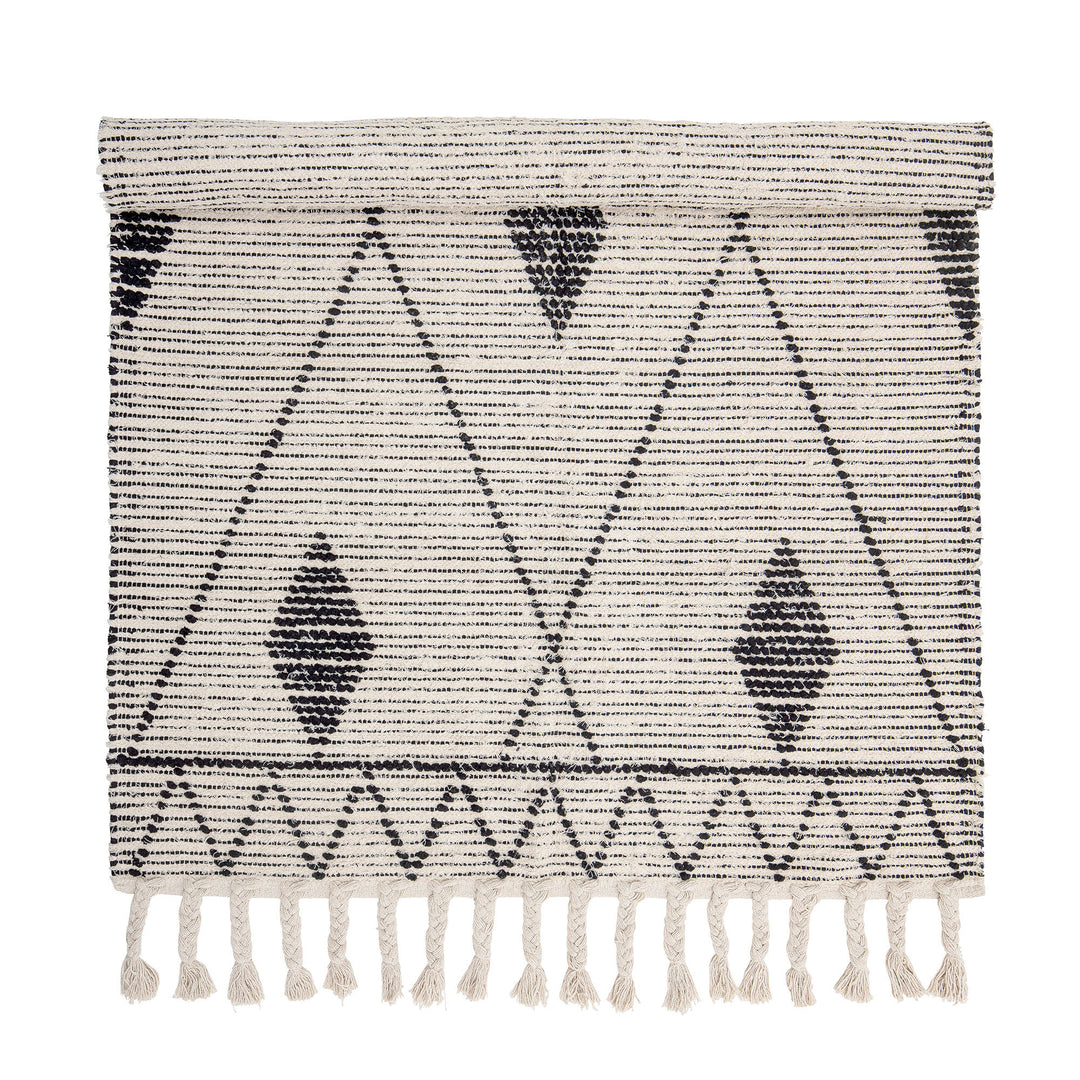 Produktbillede af CREATIVE COLLECTION Yuki Tæppe Natur Bomuld W: 120cm L: 180cm i premium kvalitet