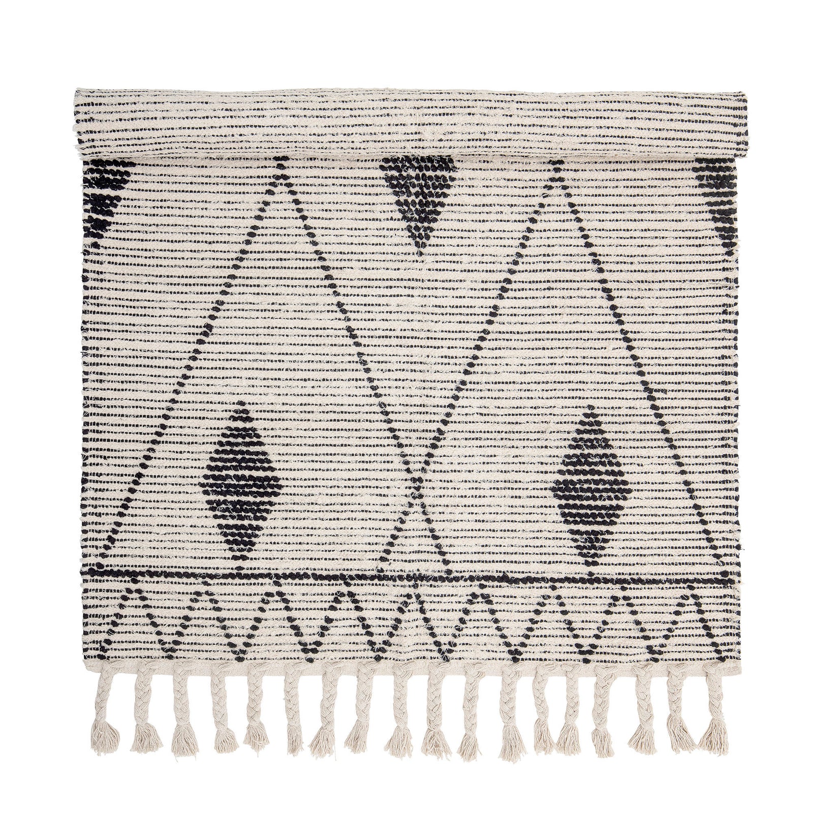 Produktbillede af CREATIVE COLLECTION Yuki Tæppe Natur Bomuld W: 120cm L: 180cm i premium kvalitet