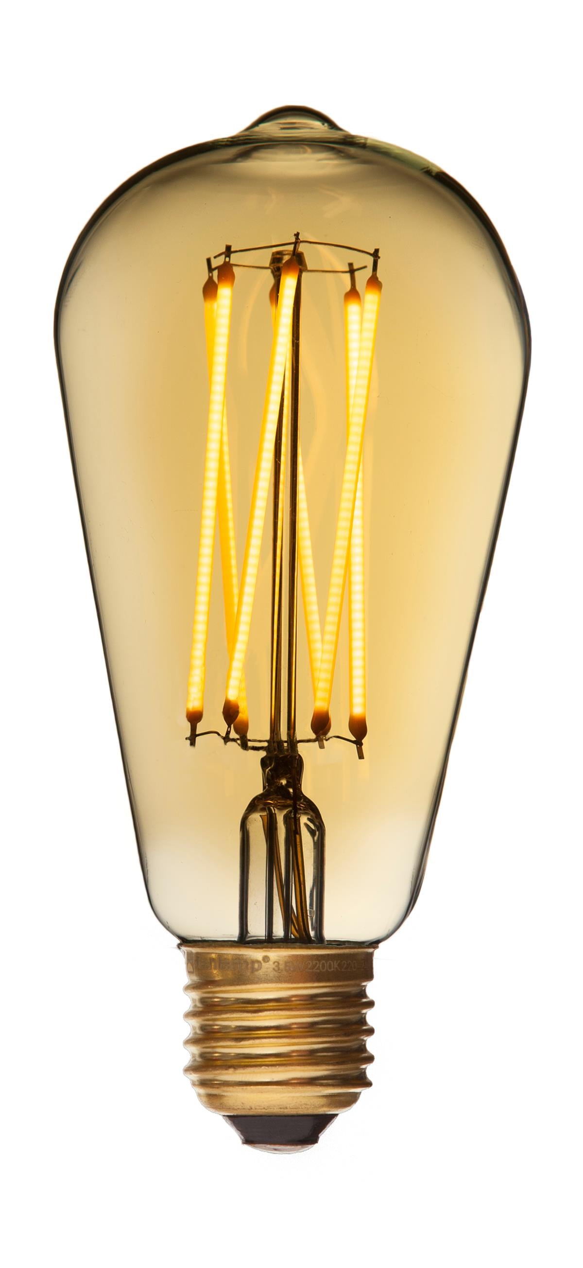 Produktbillede af E27 2,5W LED Edison Gold- Så længe lager haves i premium kvalitet