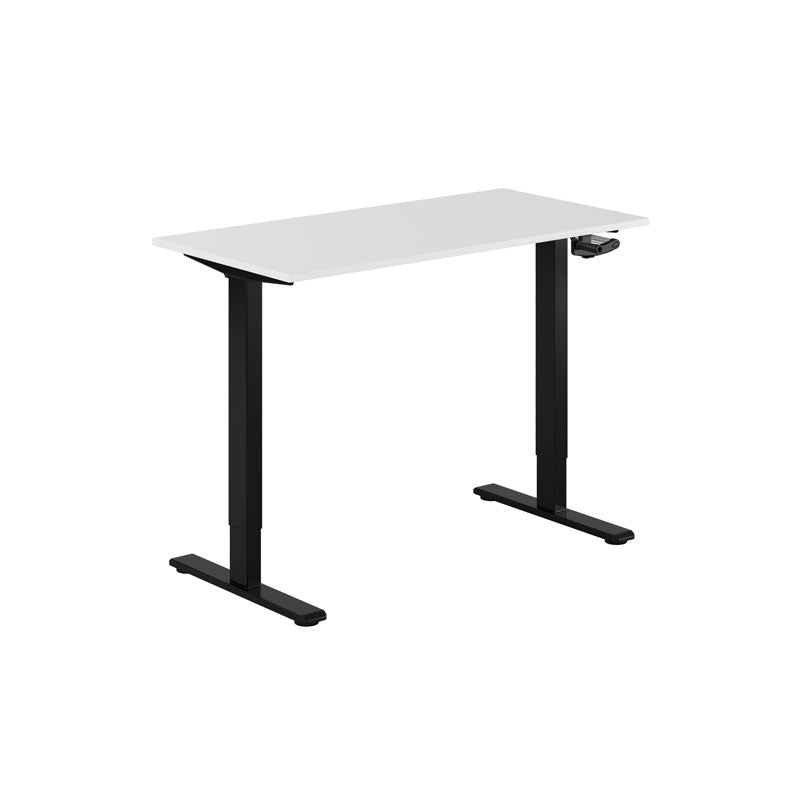 Produktbillede af ECO Hæve/Sænkebord manuelt 120x60cm Hvid-sort på tilbud