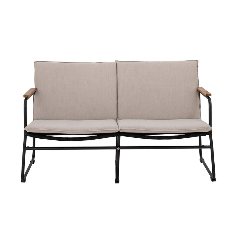 Bloomingville - Hampton Sofa, Sort, Metal L125 cm ❤ Stort online udvalg i Bloomingville ❤ Billig fragt og hurtig levering 2 - 5 hverdage ❤ Varenummer: BGH-47065513754954 / Ean: &