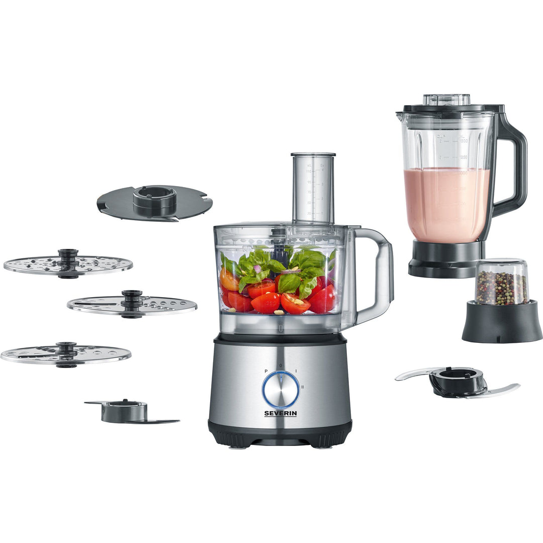 Severin Severin KM3892 foodprocessor med blender – vinkelbillede (Foodprocessorer)