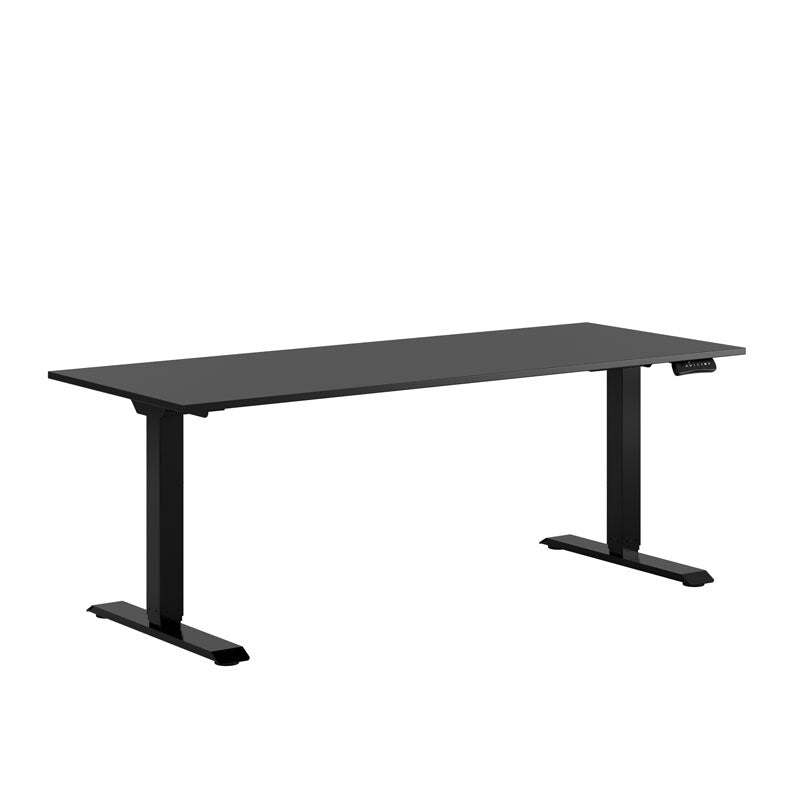 Produktbillede af Premium Hæve/Sænkebord m/2 motorer 180x70cm Sort sort på tilbud