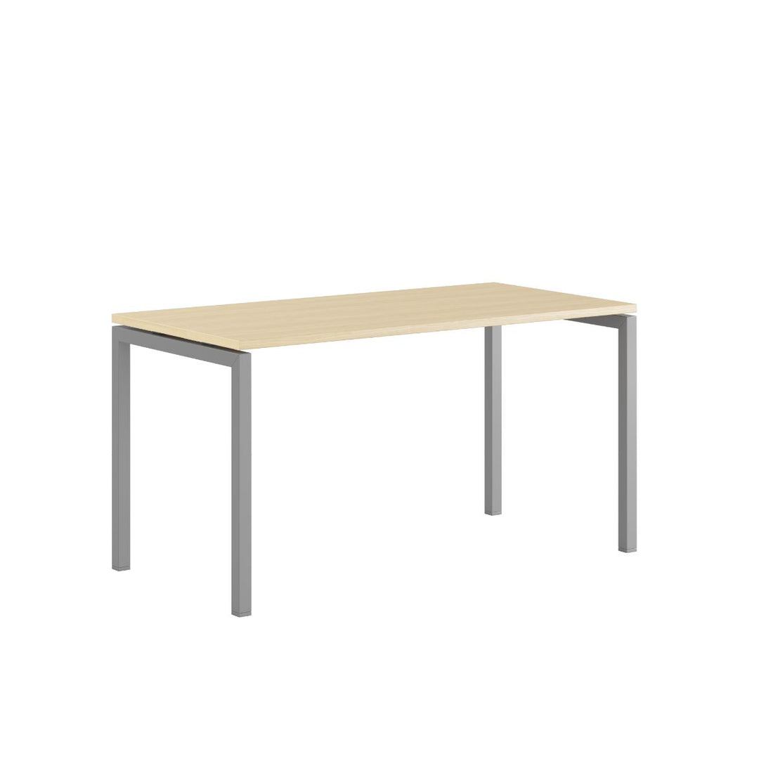 Produktbillede af Luna U Bord 140x70cm Birk-grå på tilbud