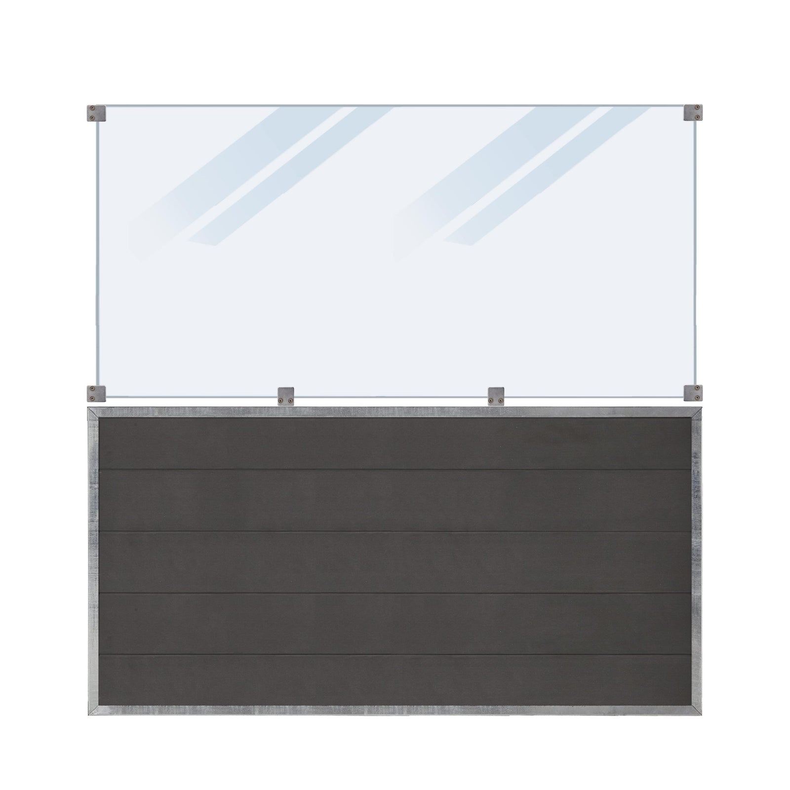 Produktbillede af Futura komposit hegn 180cm Mat glas på tilbud