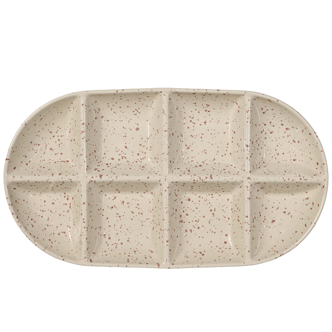 Sagaform Sagaform Ditte serveringsfad large, beige/bordeaux ❤ detaljebillede (Serveringsfad)