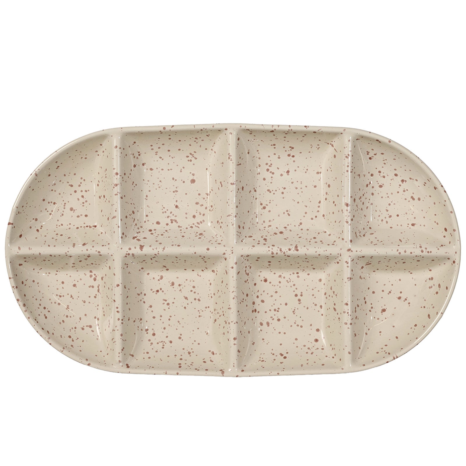 Sagaform Sagaform Ditte serveringsfad large, beige/bordeaux ❤ detaljebillede (Serveringsfad)