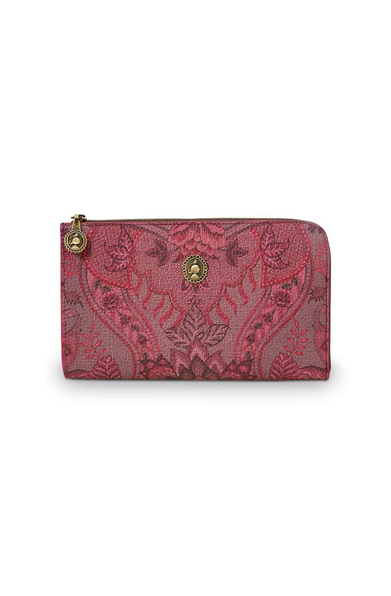 Produktbillede af Cosmetic Zipper Pouch Kyoto Festival Dark Pink 21x12.5cm på tilbud i høj kvalitet