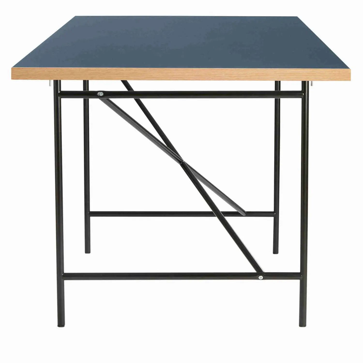 Produktbillede af EIERMANN1 DESK DARK BLUE TABLETOP/BLACK FRAME PLEASE WAIT TO BE SEATED 120 i premium kvalitet