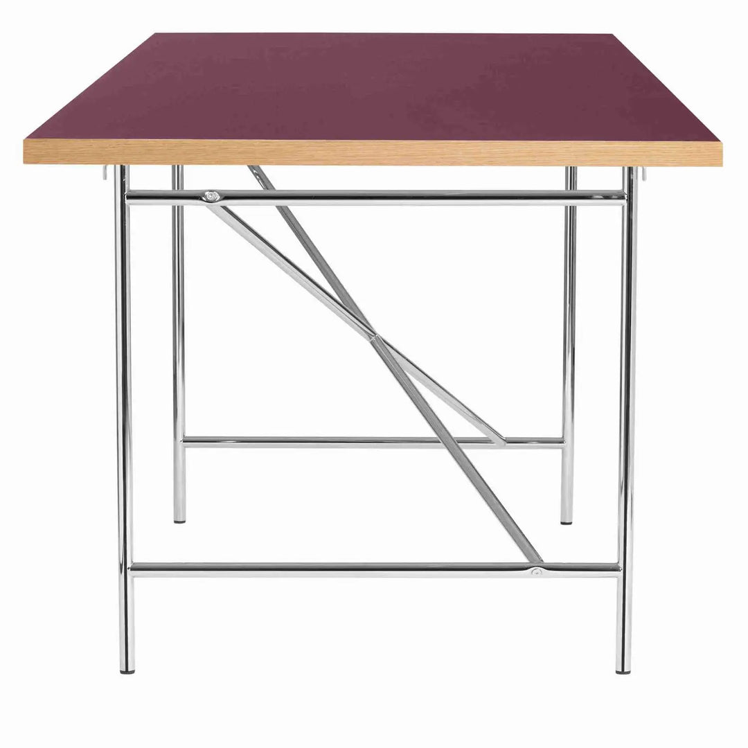 Produktbillede af EIERMANN1 DESK BURGUNDY TABLETOP/CHROME FRAME PLEASE WAIT TO BE SEATED 120 i premium kvalitet
