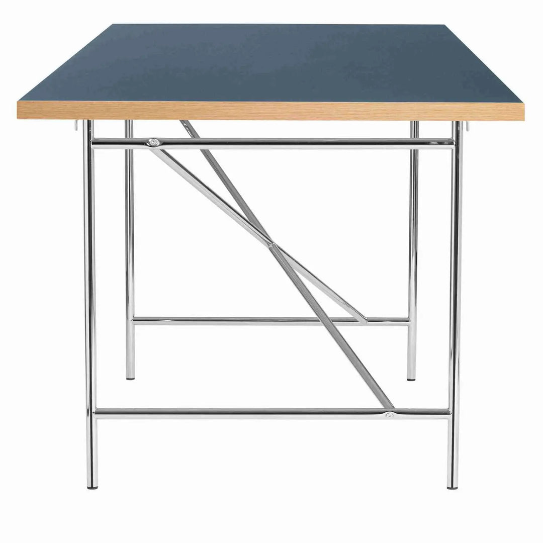 Produktbillede af EIERMANN1 DESK DARK BLUE TABLETOP/CHROME FRAME PLEASE WAIT TO BE SEATED 160 i premium kvalitet