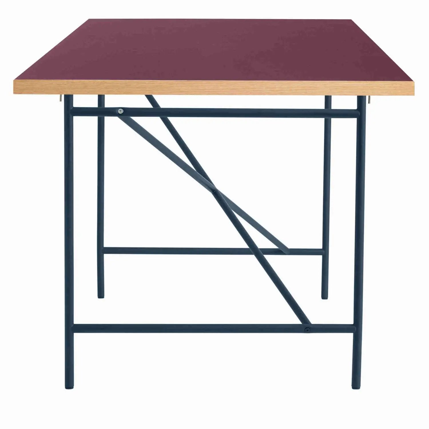 Produktbillede af EIERMANN1 DESK BURGUNDY TABLETOP/NAVY BLUE FRAME PLEASE WAIT TO BE SEATED 120 i premium kvalitet