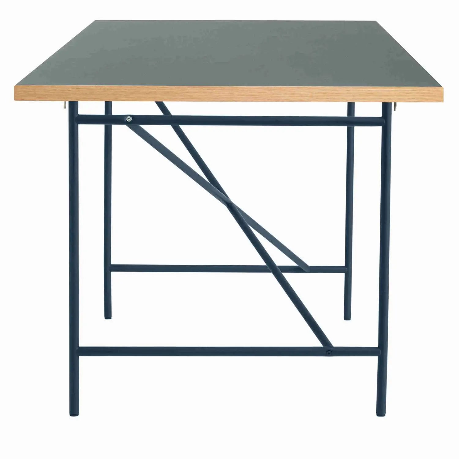 Produktbillede af EIERMANN1 DESK DARK GREY TABLETOP/NAVY BLUE FRAME PLEASE WAIT TO BE SEATED 120 i premium kvalitet