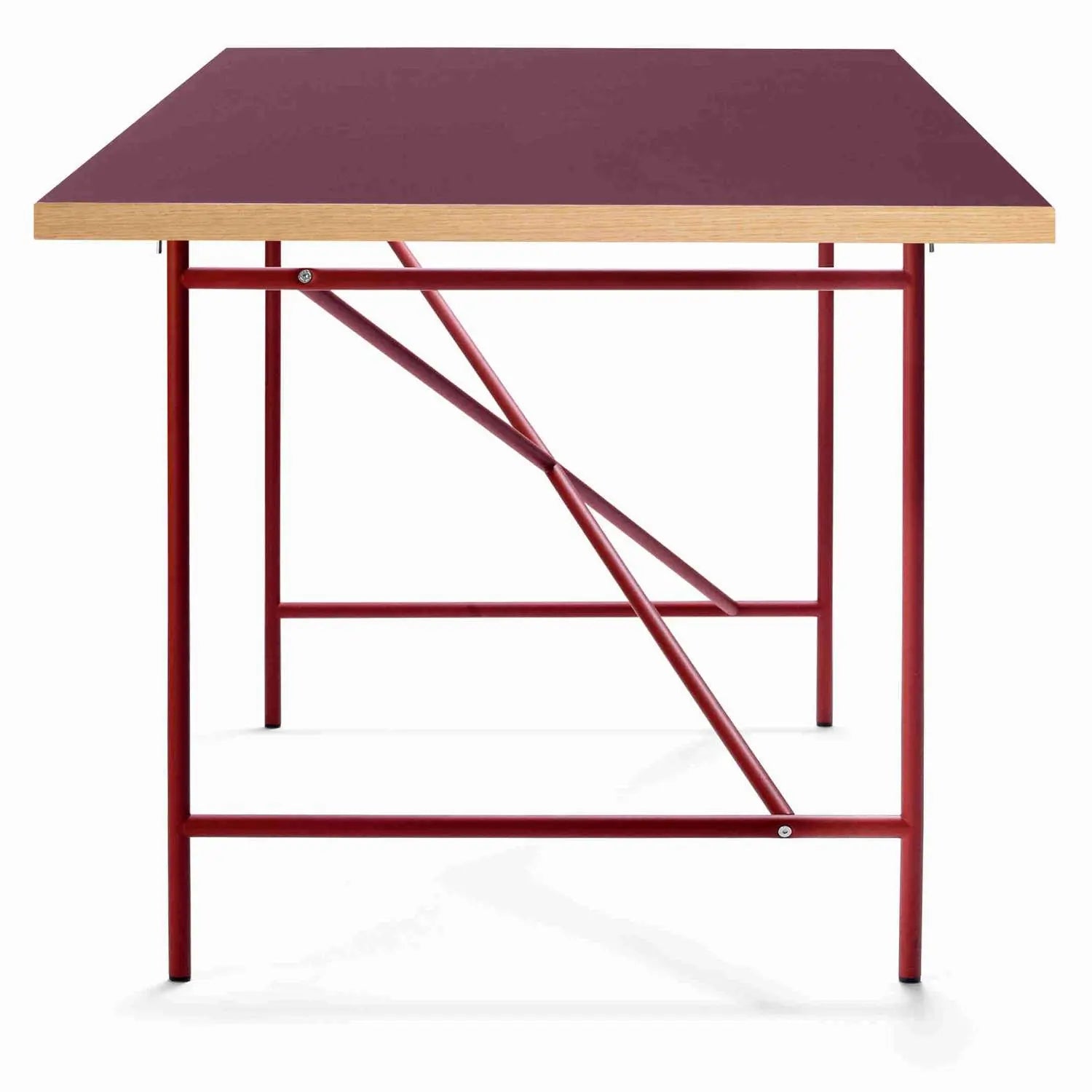 Produktbillede af EIERMANN1 DESK BURGUNDY TABLETOP/RUST RED FRAME PLEASE WAIT TO BE SEATED 160 i premium kvalitet