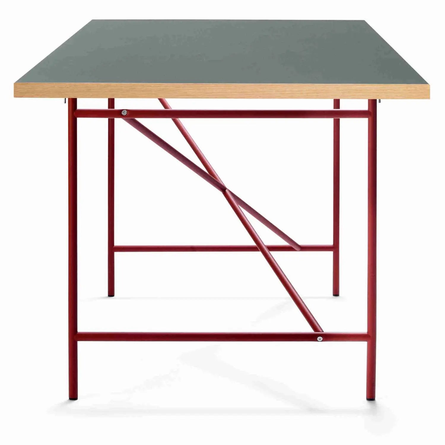 Produktbillede af EIERMANN1 DESK DARK GREY TABLETOP/RUST RED FRAME PLEASE WAIT TO BE SEATED 120 i premium kvalitet