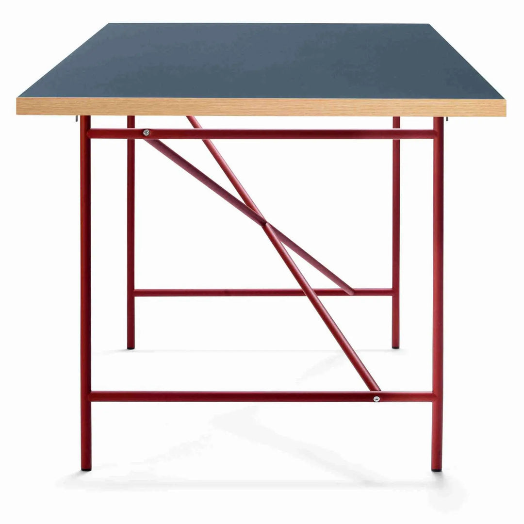 Produktbillede af EIERMANN1 DESK DARK BLUE TABLETOP/RUST RED FRAME PLEASE WAIT TO BE SEATED 120 i premium kvalitet