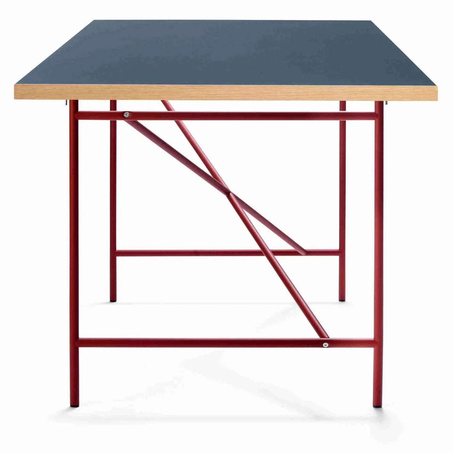 Produktbillede af EIERMANN1 DESK DARK BLUE TABLETOP/RUST RED FRAME PLEASE WAIT TO BE SEATED 120 i premium kvalitet