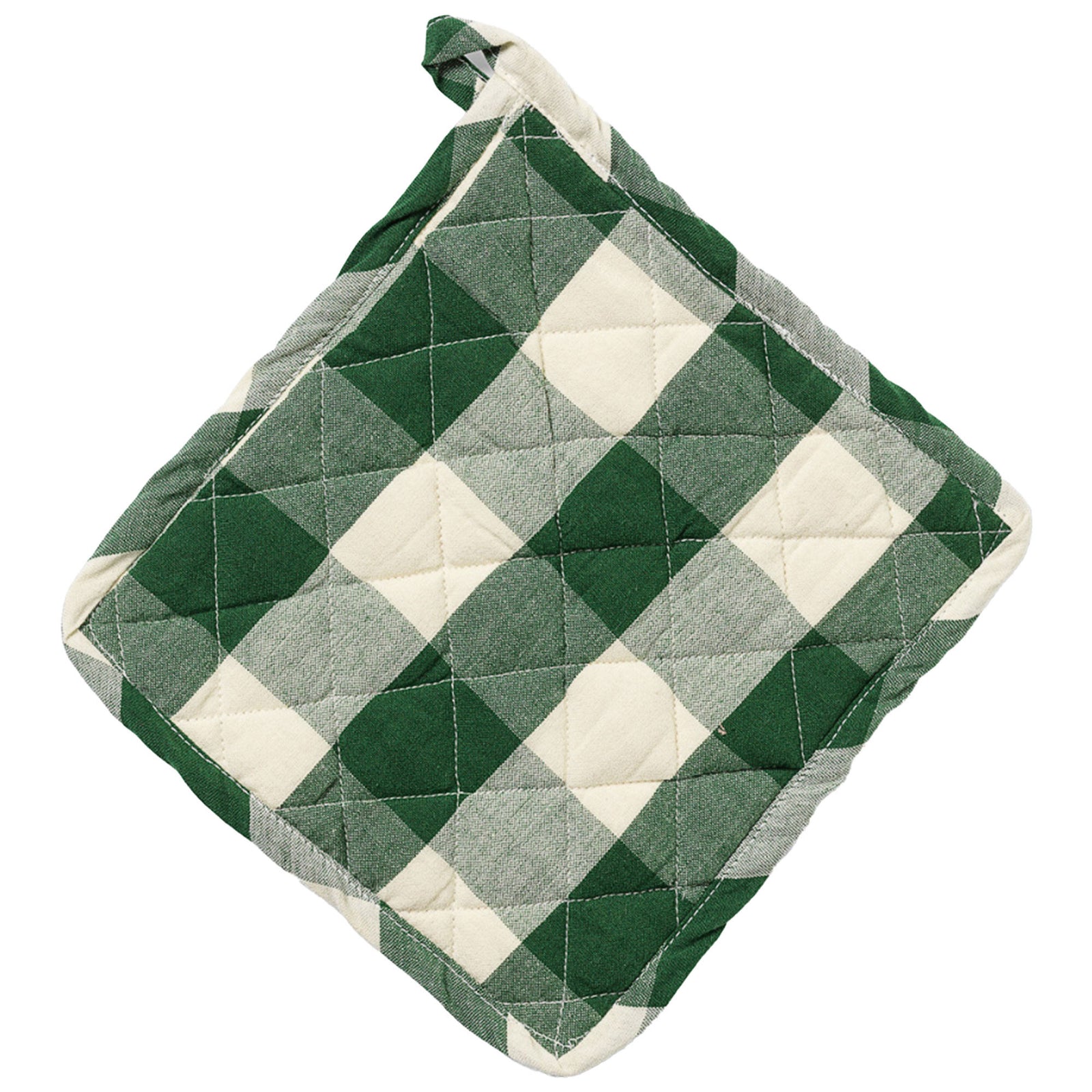 Midnatt Midnatt Elsa grydelap 20 20 cm, grøn/beige ❤ detaljebillede (Grydelap)