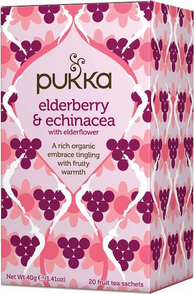 Produktbillede af Pukka Elderberry & Echinacea te Ø 20 br. på tilbud