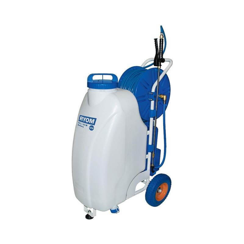 Produktbillede af Elsprøjte med batteri og 50m slange på tilbud i høj kvalitet