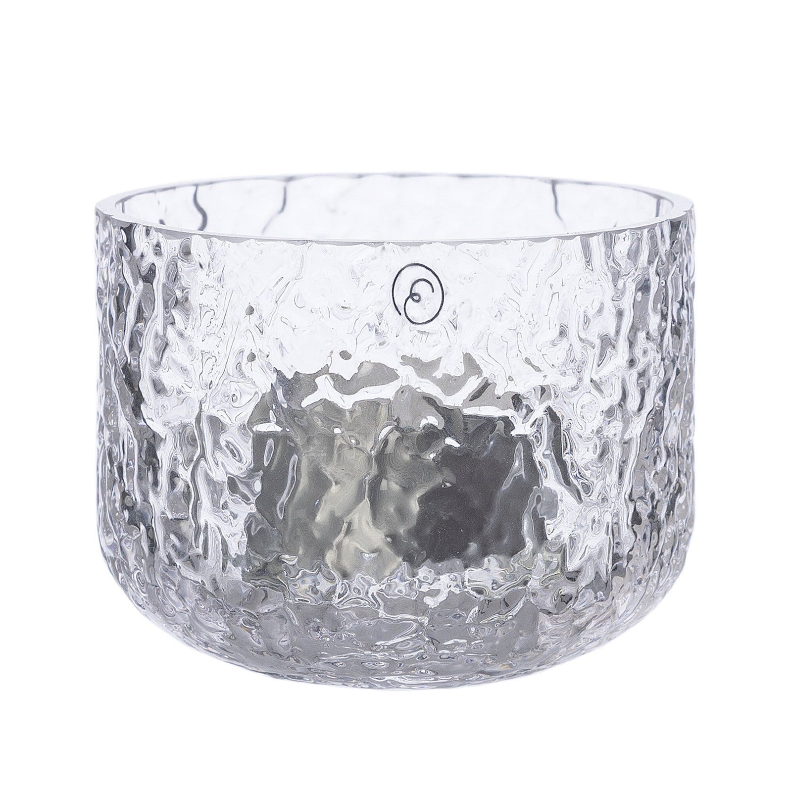 Ernst Ernst Lysestage 6 cm, mønstret glas – vinkelbillede (Lysestage)