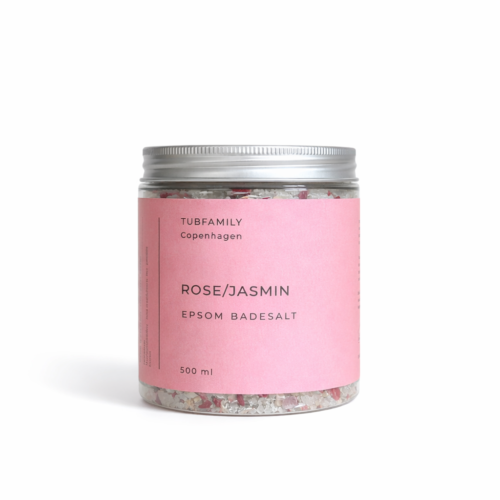 Produktbillede af Luksus epsom badesalt / rose 500g på tilbud i høj kvalitet