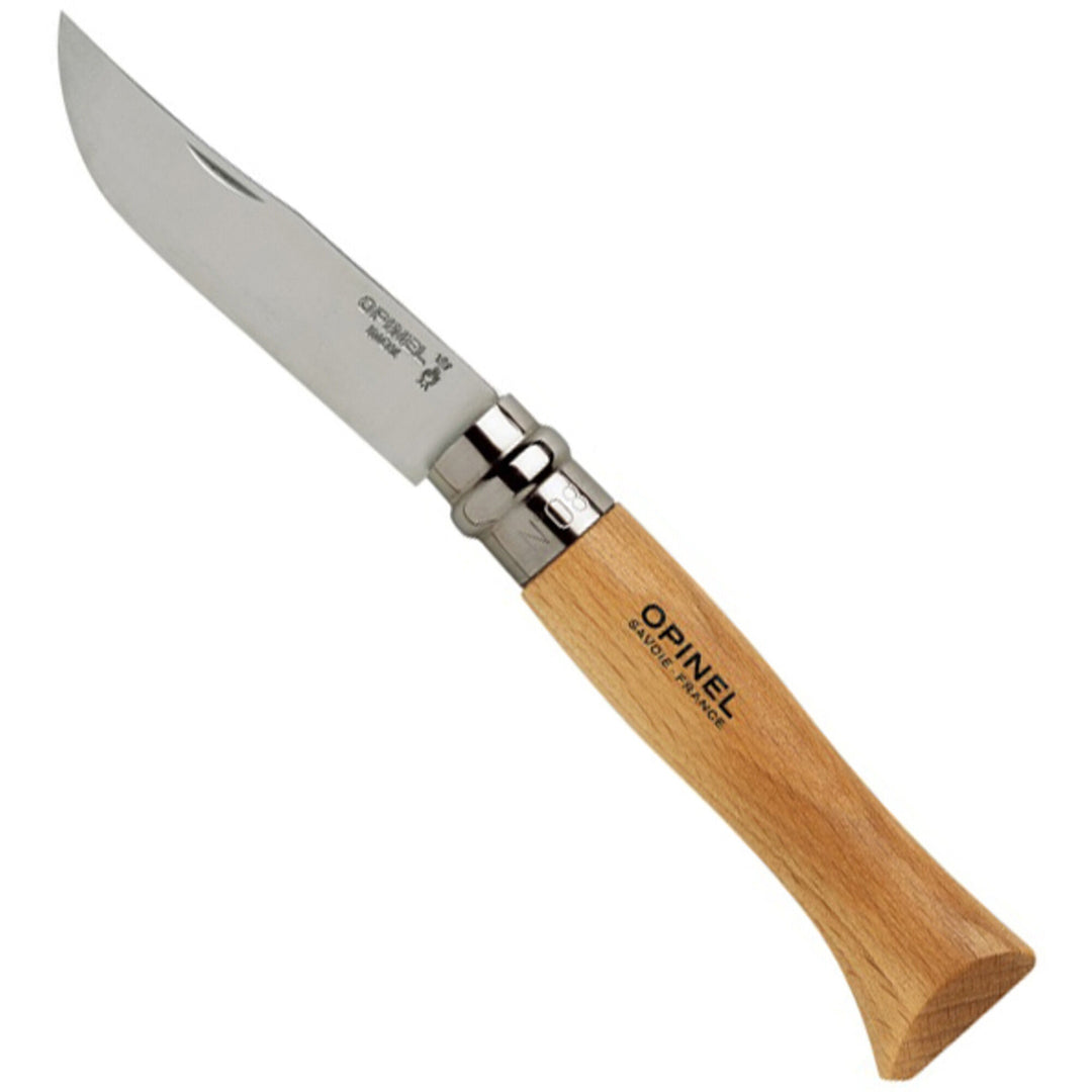 Opinel Opinel Foldekniv No 8, 8,5 cm. Bøg ❤ vinkelbillede (Universalkniv)