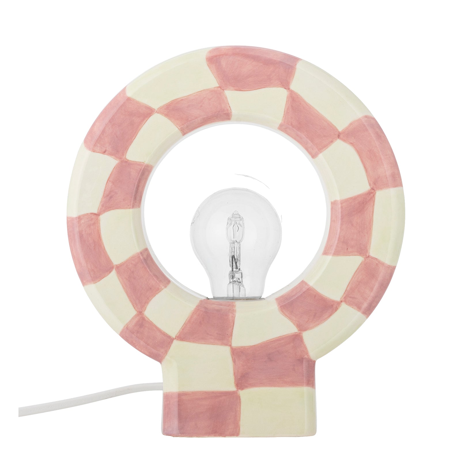 Produktbillede af BLOOMINGVILLE Vialini bordlampe rosa stentøj L20,5xH23,5xB7 i premium kvalitet