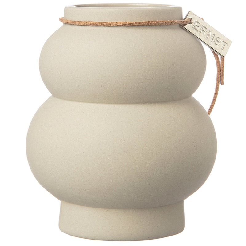 Ernst Vase Kurvig Beige 21,5 cm.