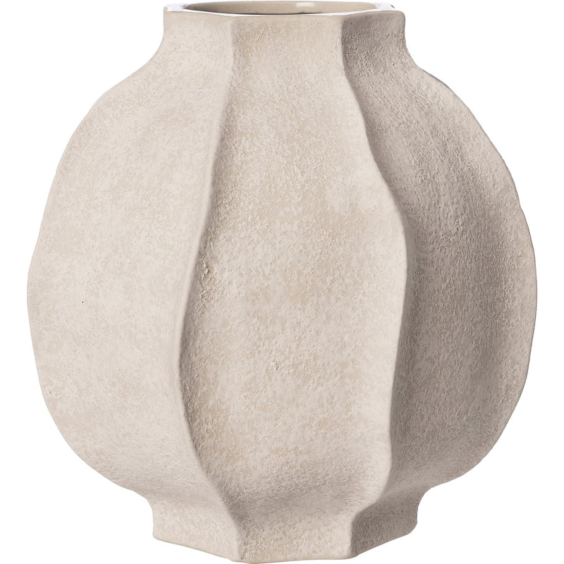 Ernst Vase stentøj 18 cm, naturhvidt