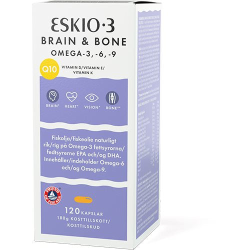 Produktbillede af Midsona Eskio3 Brain & Bone Omega 3 6 9 120 kapsler på tilbud