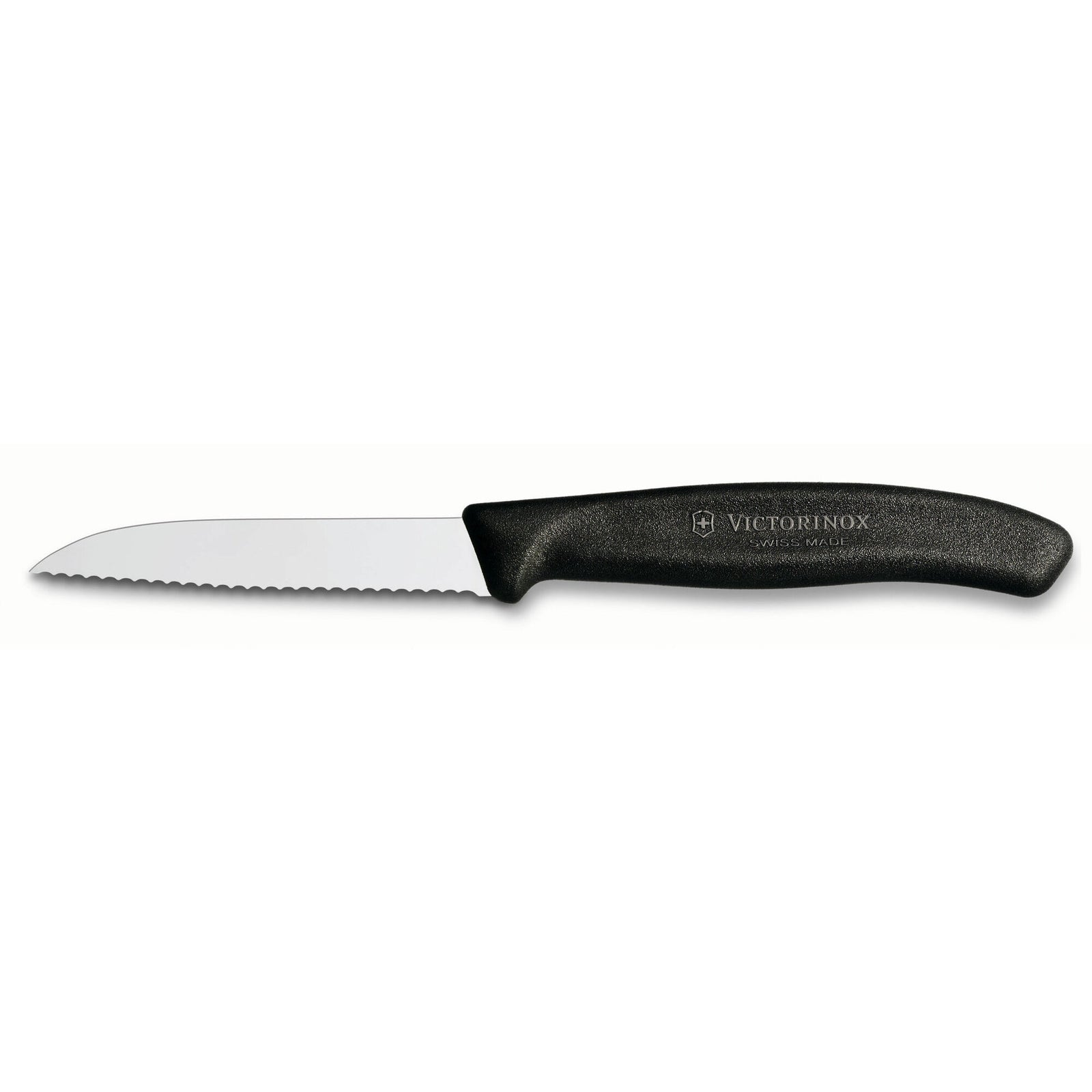 Victorinox Victorinox Takket urtekniv med nylonskæfte i sort, 8cm. – vinkelbillede (Skalknive)