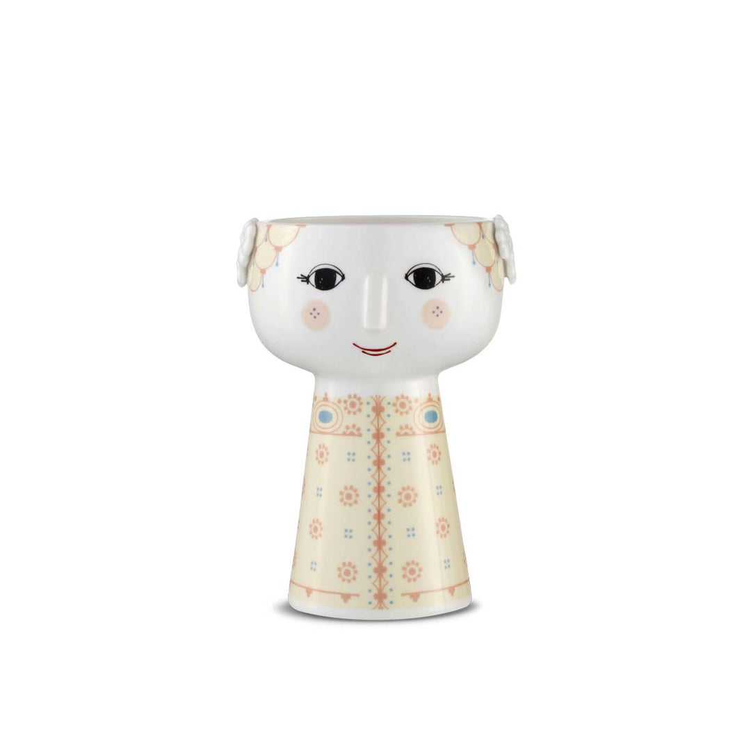 Produktbillede af Bjørn Wiinblad Eva Vase soft yellow H15 i premium kvalitet