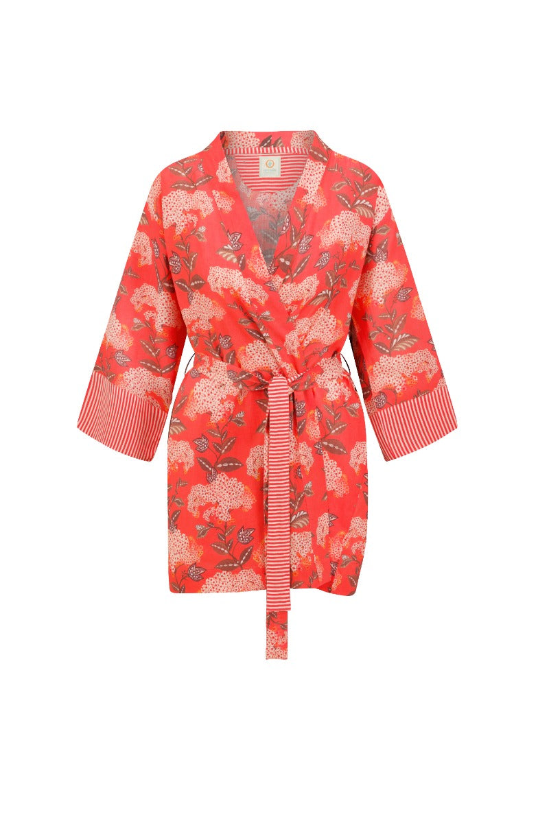 Produktbillede af Pip Studio Kimono Flora Firenze Coral-Small på tilbud i høj kvalitet