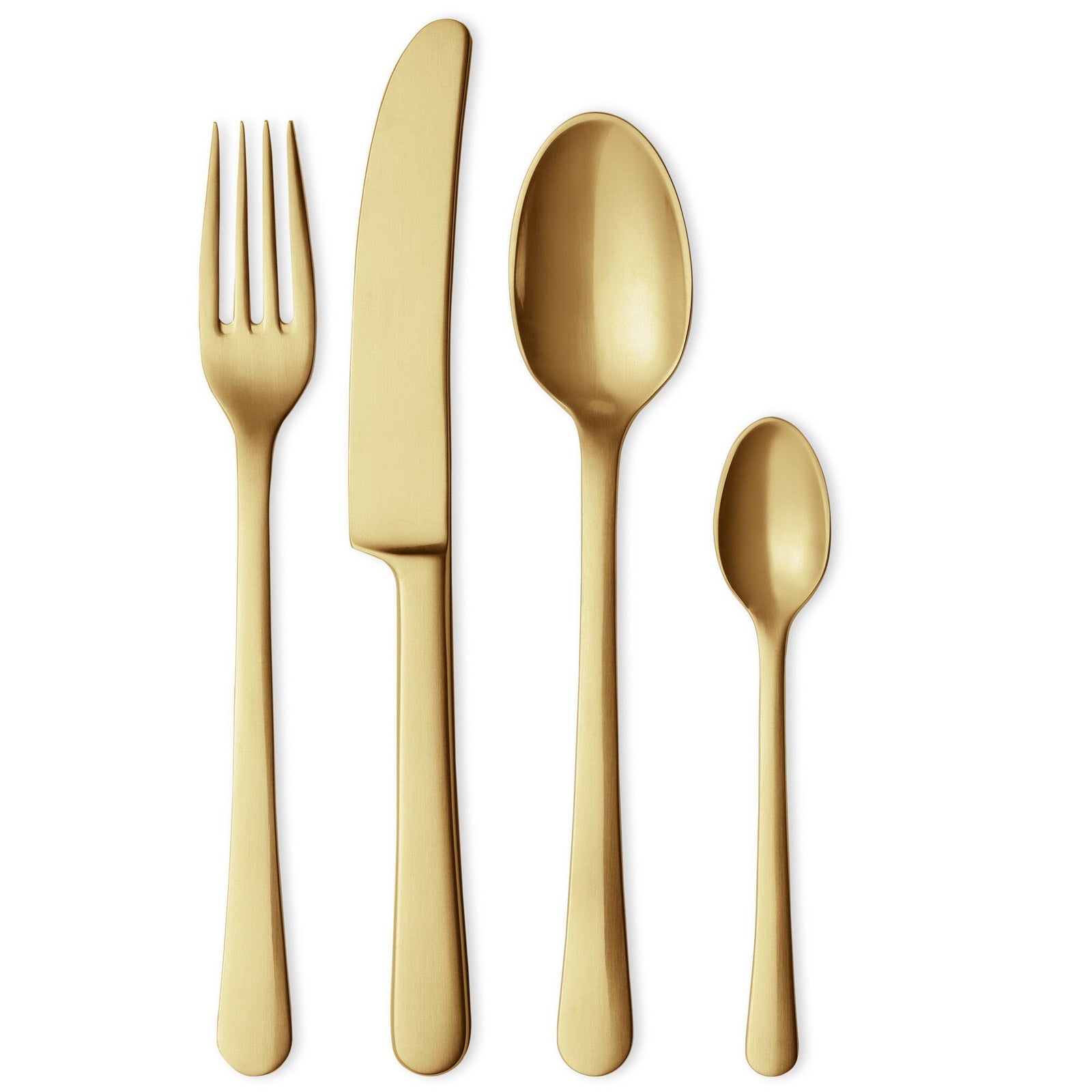 Georg jensen Georg jensen Copenhagen bestiksæt, mat guld, 4 stk – produktfoto (Bestikssæt)