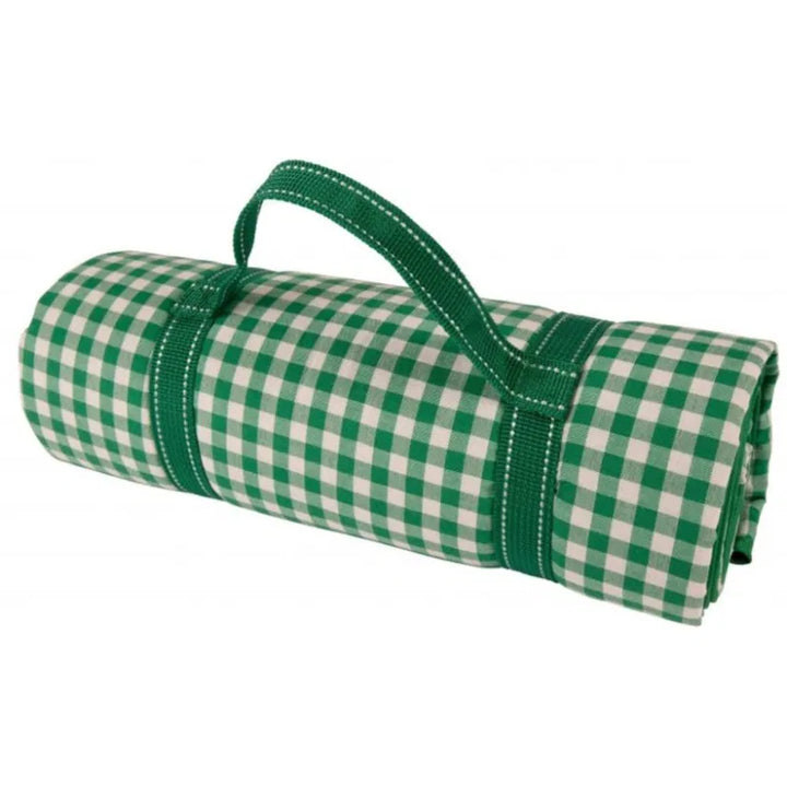 Picnic Tæppe Grøn/hvidternet Af Bercato 150x135cm