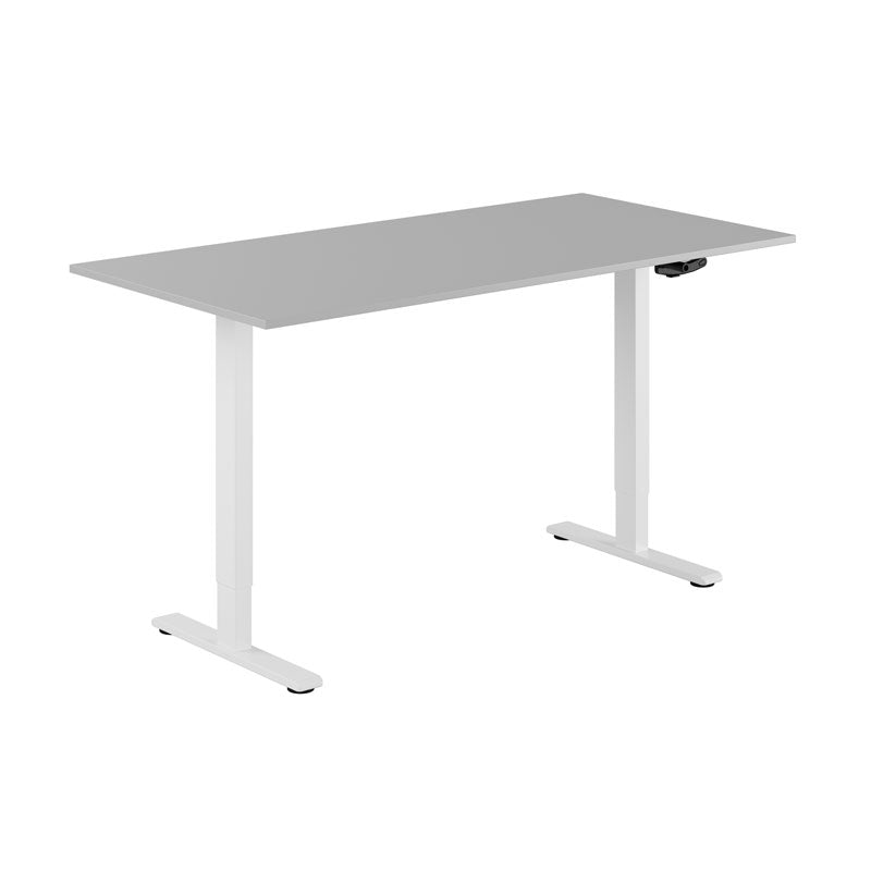 Produktbillede af ECO Hæve/Sænkebord manuelt 160x80cm Grå-hvid på tilbud