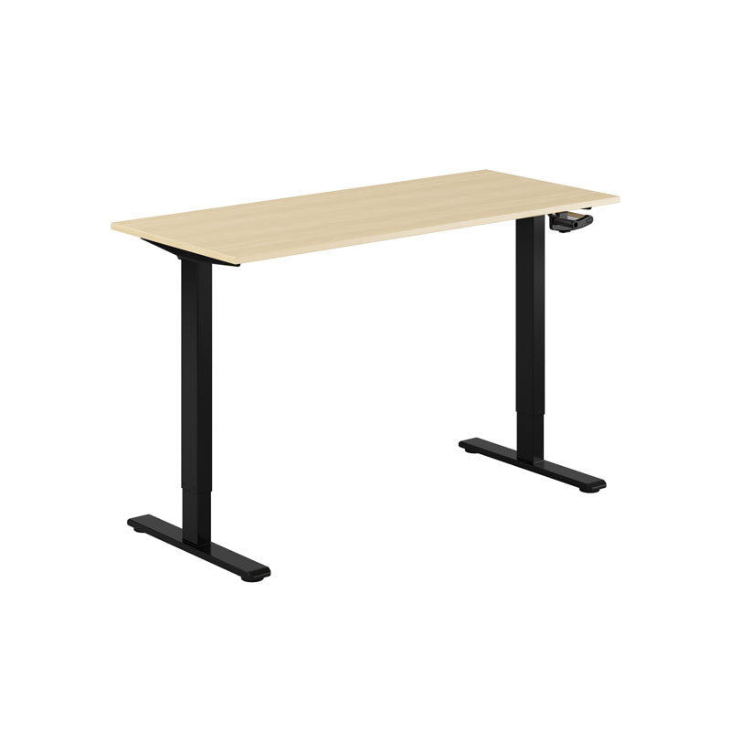 Produktbillede af ECO Hæve/Sænkebord manuelt 140x60cm Birk-sort på tilbud