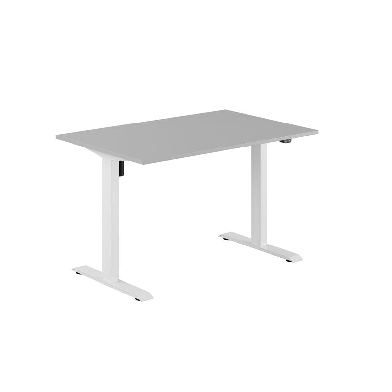 Produktbillede af EASY Hæve/Sænkebord m/1 motor 120x80cm Grå-hvid på tilbud