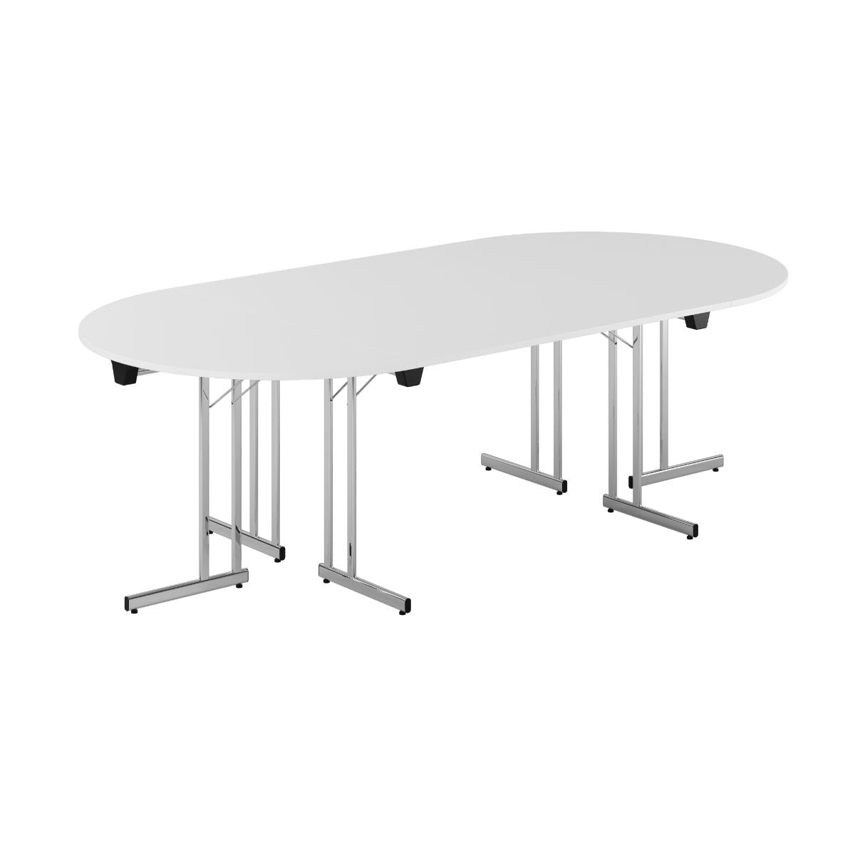 Produktbillede af Konferencebord 240x120cm Sammenklappeligt bord Hvid-krom på tilbud