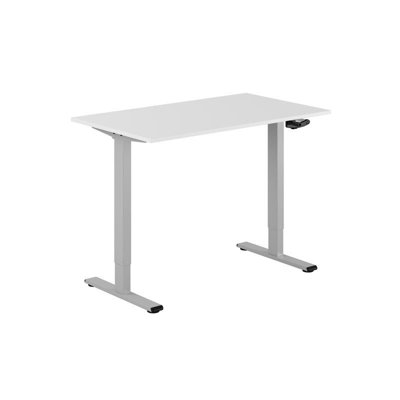 Produktbillede af ECO Hæve/Sænkebord manuelt 120x70cm Hvid-grå på tilbud