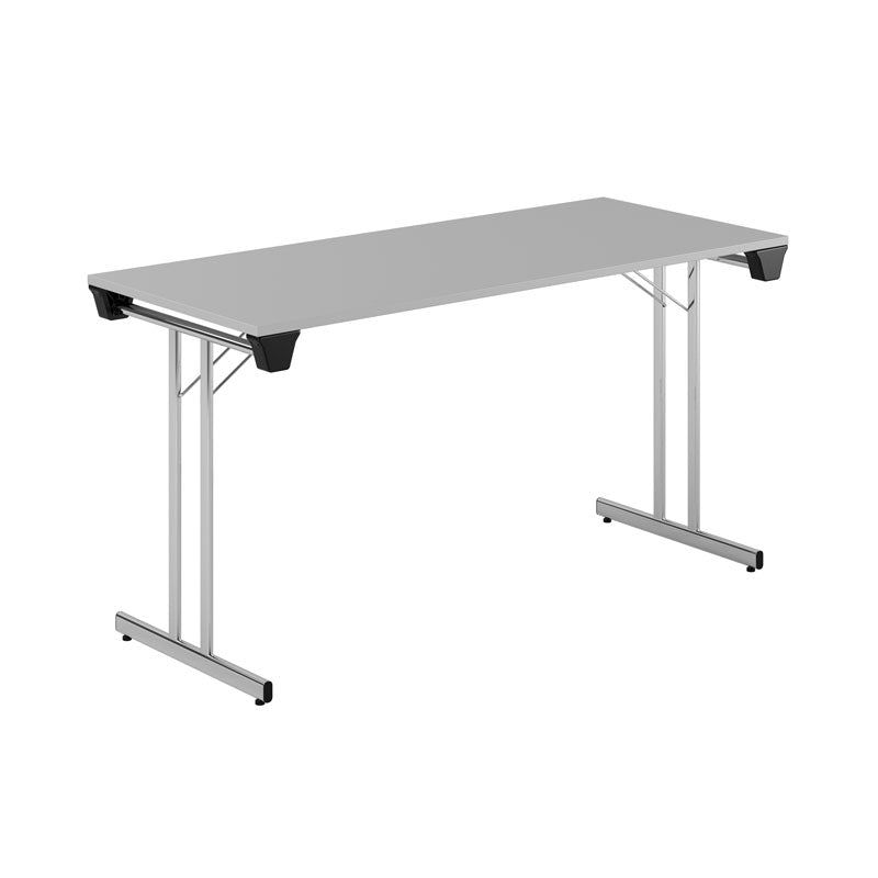 Produktbillede af Dinner Style 140x60cm Sammenklappeligt bord Grå-krom på tilbud
