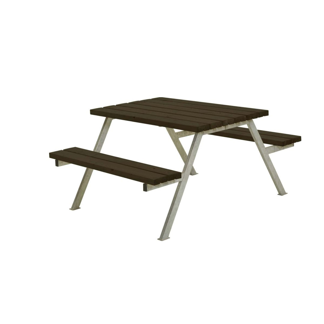 Produktbillede af Alpha Bord/Bænkesæt 118x161x73cm Sort på tilbud