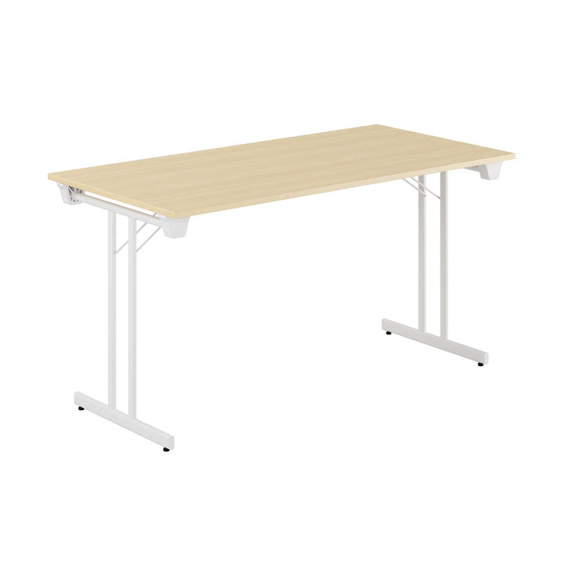 Produktbillede af Dinner Style 140x70cm Sammenklappeligt bord Birk-hvid på tilbud